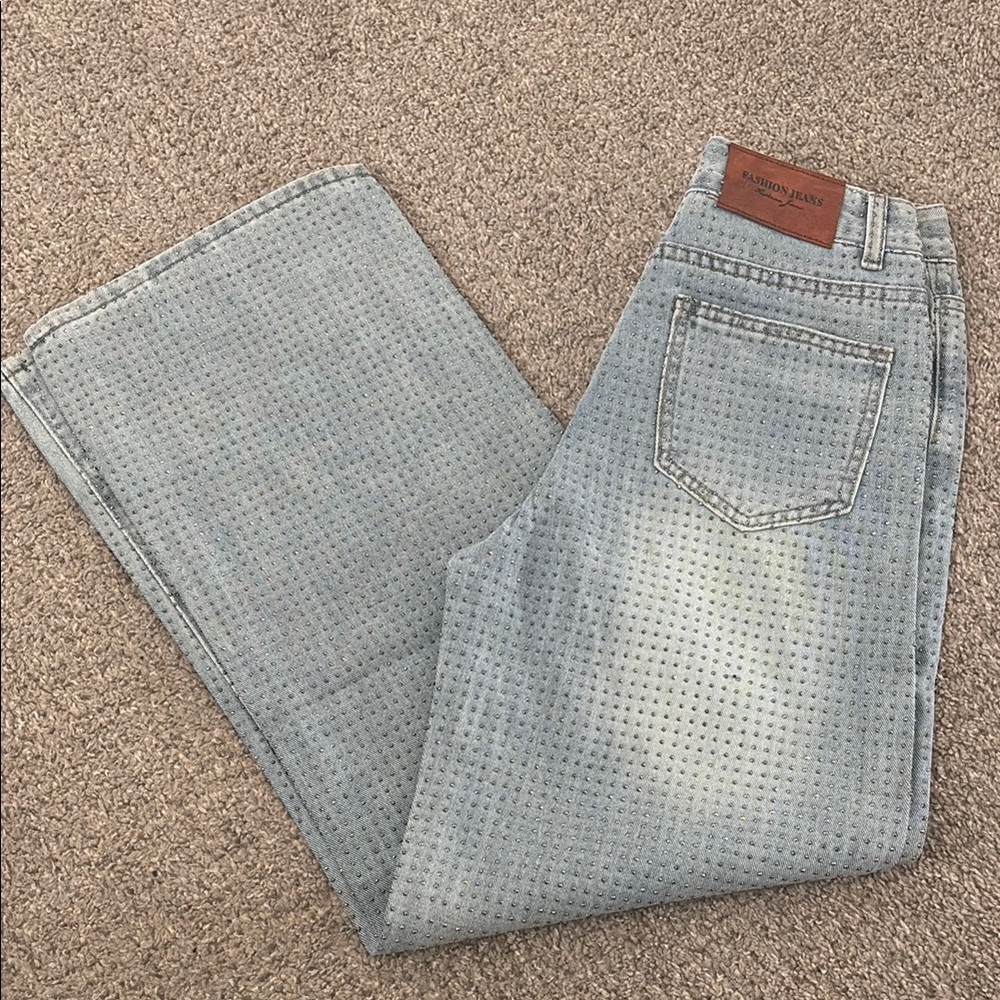 Brand New! Light Blue Studded Denim - S